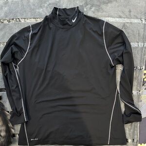 ⛳️ Mens Nike Golf Black Dri-FIT Long Sleeved T-Shirt XXL Tour Performance EUC